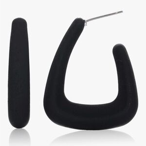 Modern Black Geometric Earrings